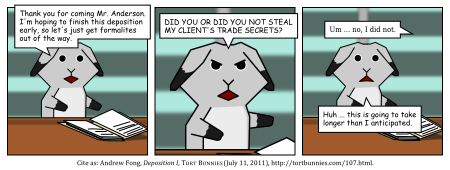 Objection, calls for a legal conclusion. Tort Bunnies comic strip