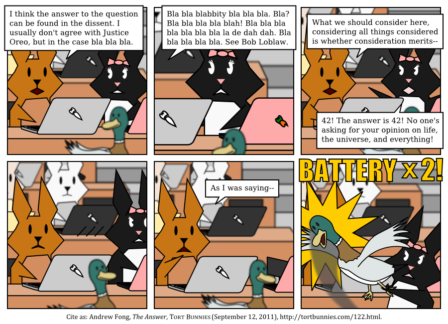 Tort Bunnies comic strip