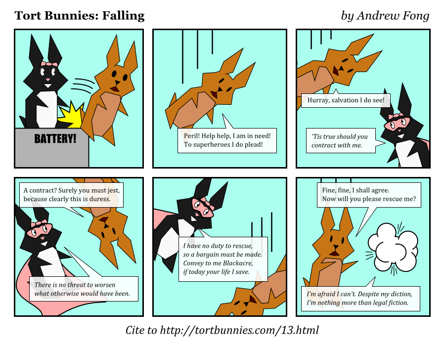 Santa Clause is a legal fiction. Tort Bunnies comic strip