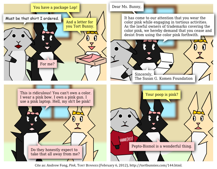 Tort Bunny's done looking for the critics, 'cause they're everywhere. Tort Bunnies comic strip