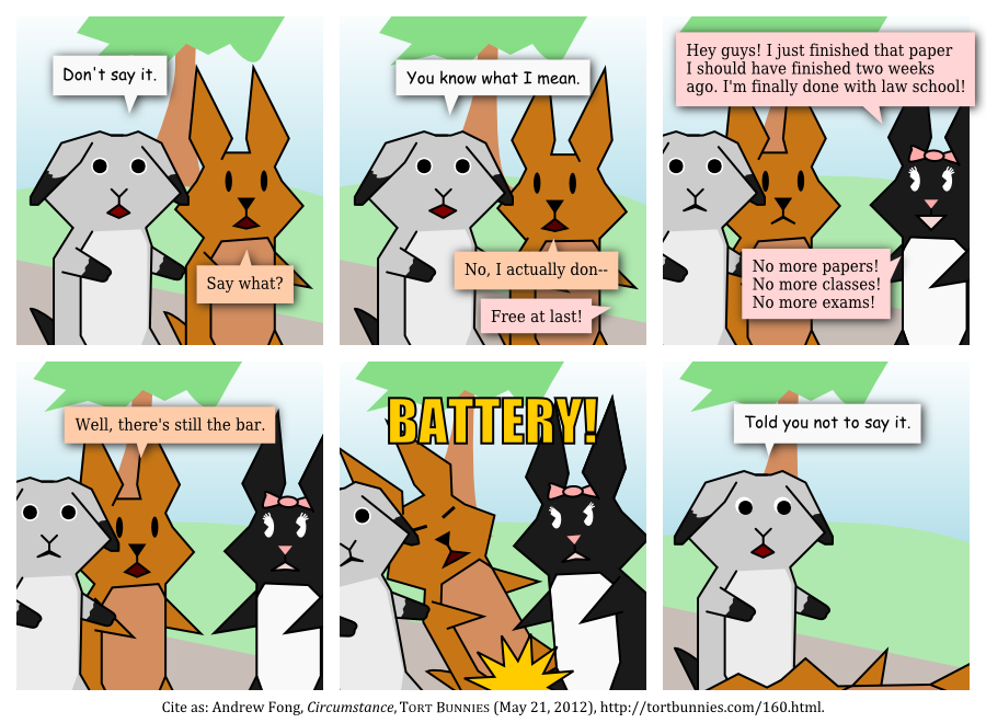 And then we become lawyers. Tort Bunnies comic strip