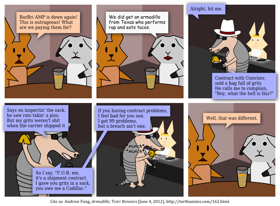 With apologies to Jay-Z. Tort Bunnies comic strip