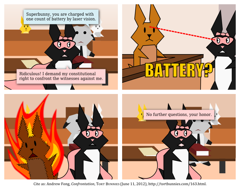 It's all fun and games unless the stimulated emission of photons from your eyeballs ignites organic manner. Tort Bunnies comic strip