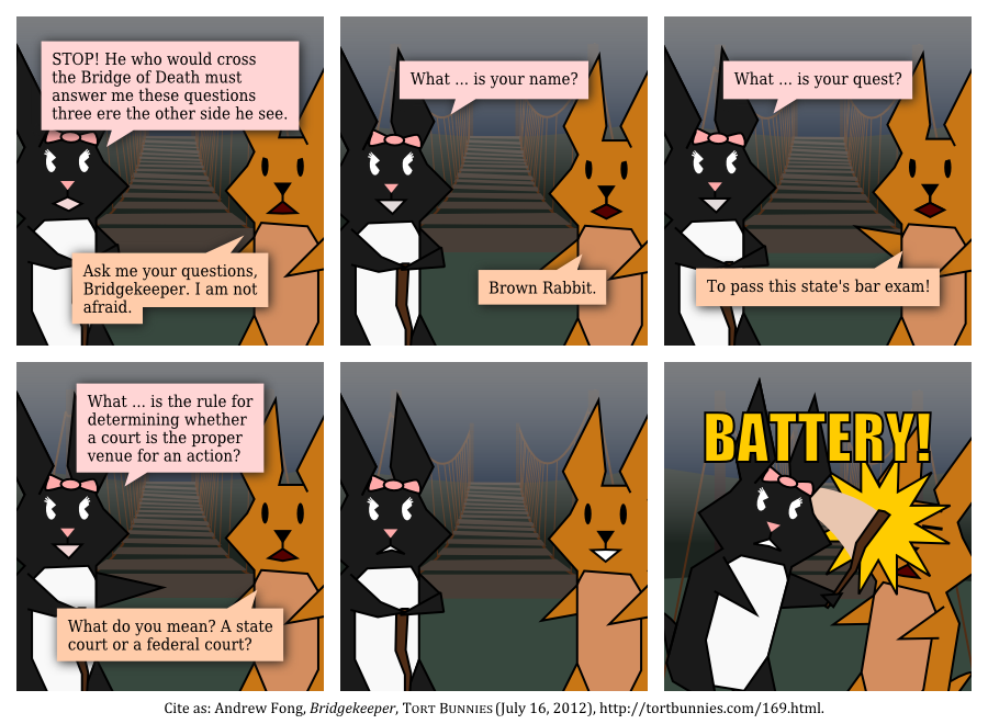 Answer according to both. I don't know ... aghhhhhh!!!!!! Tort Bunnies comic strip