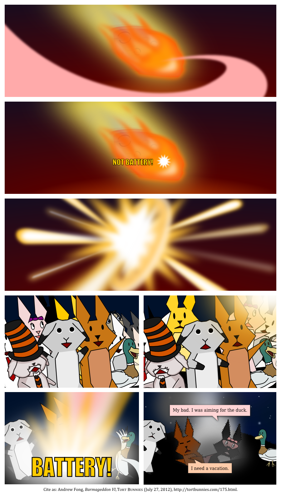 TRANSFERRED INTENT! Tort Bunnies comic strip