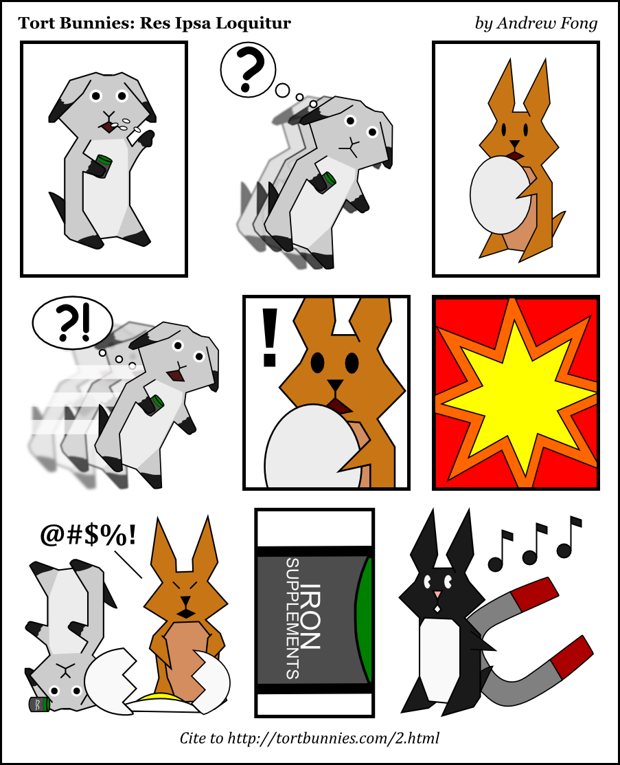 In which we establish that Negligent Lop is anemic Tort Bunnies comic strip