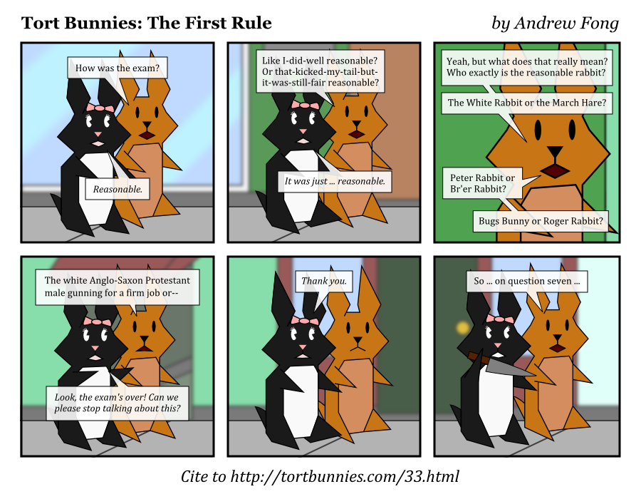 Where did Tort Bunny pull that knife out from? Don't ask. Tort Bunnies comic strip