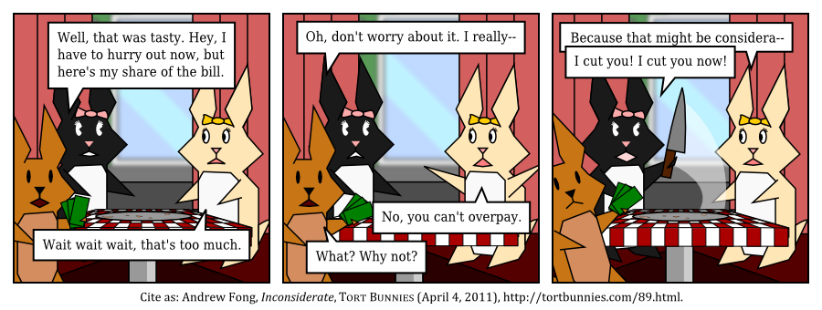 Tort Bunnies comic strip