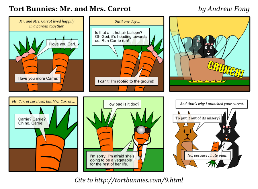 Tort punnies! Tort Bunnies comic strip